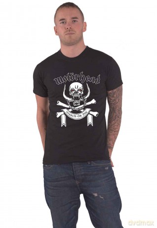 Motorhead: Unisex T-Shirt: Everything Louder Forever (Black) (Back Print) (Large)