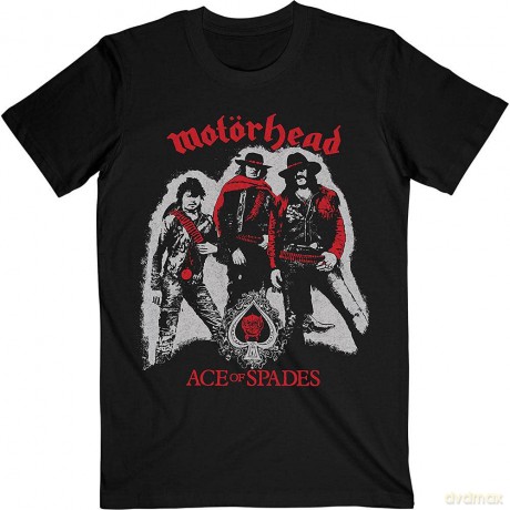 Motorhead: Unisex T-Shirt: Flat War Pig Aces (Black) (Medium)