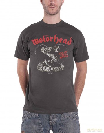 Motorhead: Unisex T-Shirt: Love Me Like A Reptile (Charcoal Grey) (Medium)