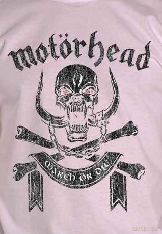 Motorhead: Unisex T-Shirt: March or Die (White) (Back Print) (X-Large)
