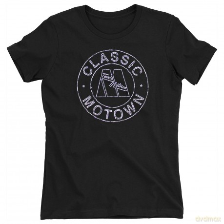 Motown: Ladies Fashion Tee: Classic with Rhinestone Application (Medium)