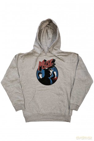 Muse: Unisex Pullover Hoodie: Get Down Bodysuit (Grey) (Medium)
