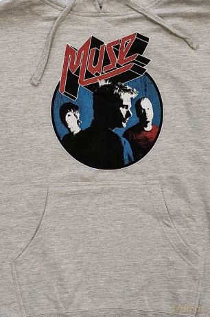 Muse: Unisex Pullover Hoodie: Get Down Bodysuit (Grey) (Small)