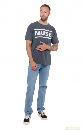 Muse: Unisex T-Shirt: Logo (Black) (Wash Collection) (Medium)