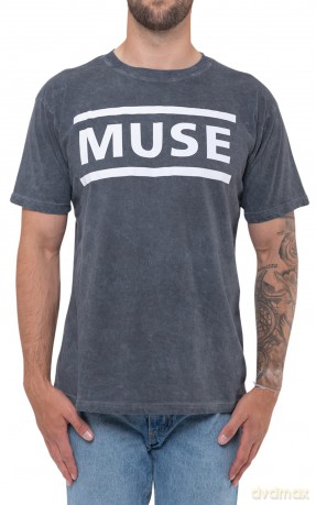 Muse: Unisex T-Shirt: Logo (Black) (Wash Collection) (Medium)