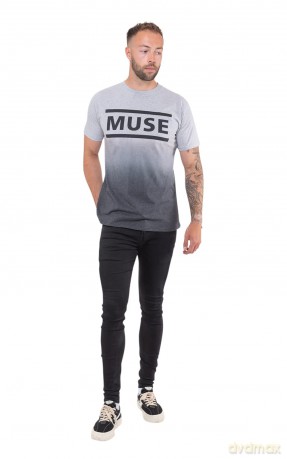 Muse: Unisex T-Shirt: Logo (White) (Wash Collection) (Small)