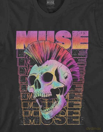 Muse: Unisex T-Shirt: Mowhawk Skull (Black) (Medium)