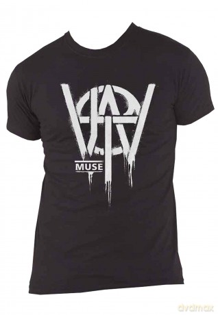 Muse: Unisex T-Shirt: Mowhawk Skull (Black) (X-Large)