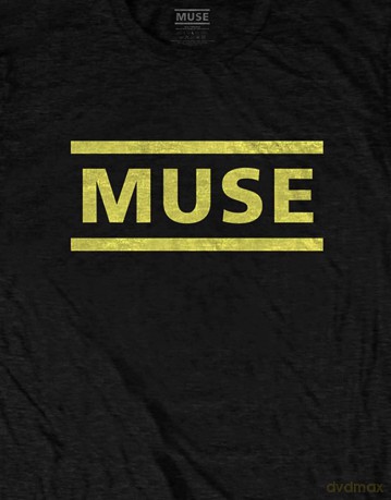 Muse: Unisex T-Shirt: Yellow Logo (Black) (Small)