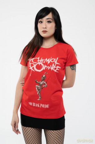 My Chemical Romance: Ladies T-Shirt: The Black Parade Cover (Red) (X-Large)