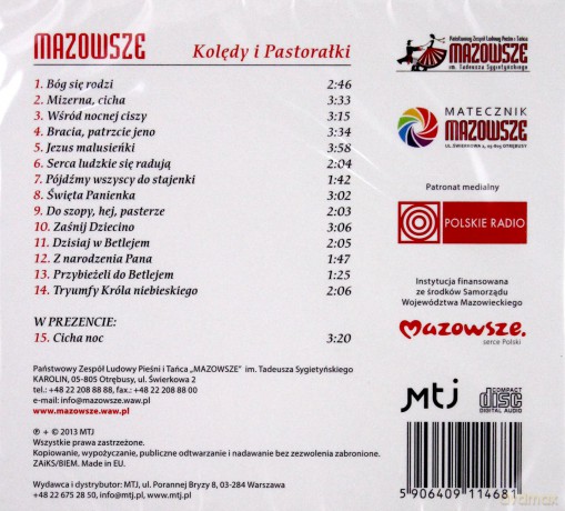 Mazowsze: Kolędy i pastorałki [CD]
