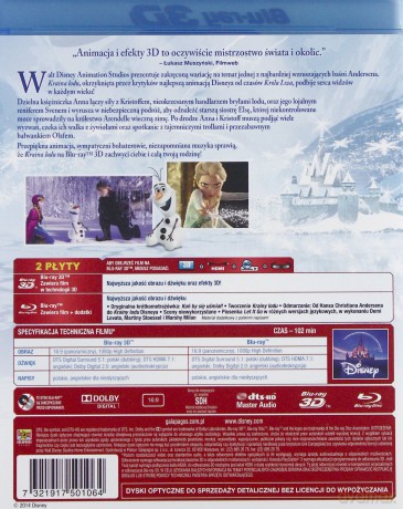 Kraina lodu 3D (Disney) [Blu-Ray 3D]+[Blu-Ray]