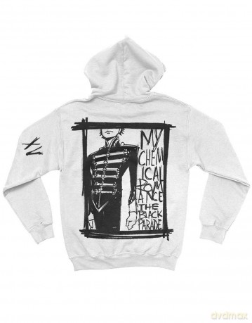 My Chemical Romance: Unisex Pullover Hoodie: XV Marching Frame (White) (Back Print) (X-Large)