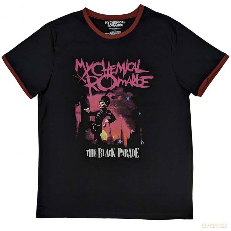 My Chemical Romance: Unisex Ringer T-Shirt: March (Black) (Small)