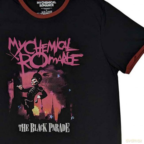 My Chemical Romance: Unisex Ringer T-Shirt: March (Black) (Small)