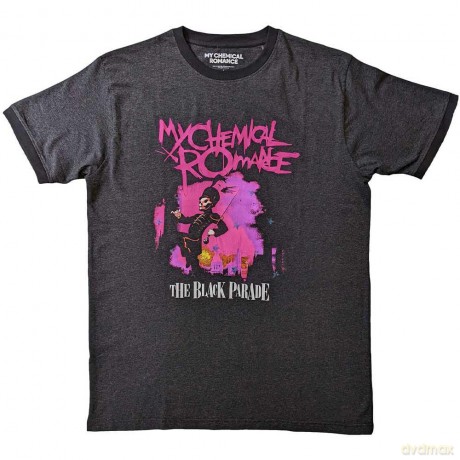 My Chemical Romance: Unisex Ringer T-Shirt: March (Charcoal Grey) (Medium)