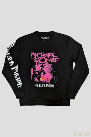 My Chemical Romance: Unisex Sweatshirt: March (Black) (Sleeve Print) (Large)