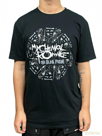 My Chemical Romance: Unisex T-Shirt: Circle March (Black) (Large)
