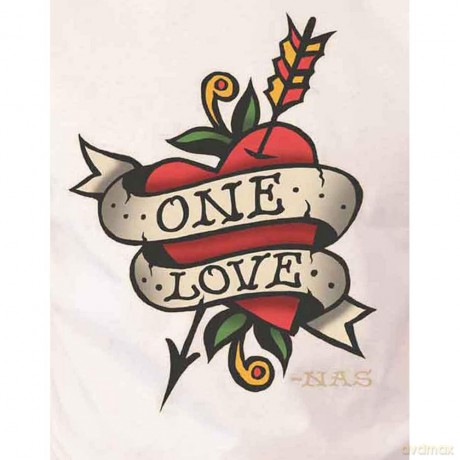 Nas: Men's Tee: Love Tattoo (Large)