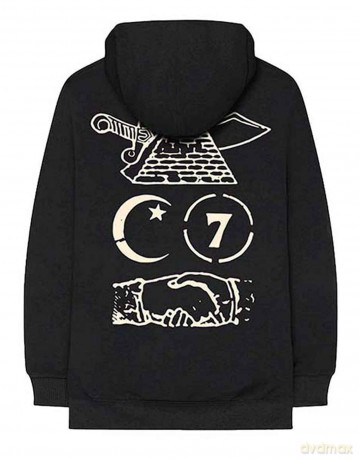 Nas: Unisex Pullover Hoodie: Symbols (Back Print) (Large)