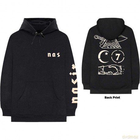 Nas: Unisex Pullover Hoodie: Symbols (Back Print) (XX-Large)