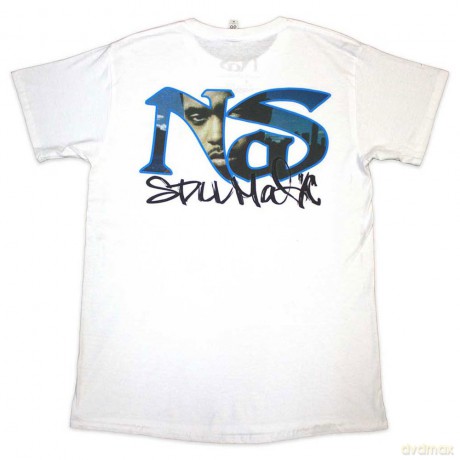 Nas: Unisex T-Shirt: Still City Infill (White) (Back Print) (Small)