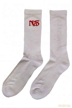 Nas: Unisex Terry Socks: KD II (White) (UK Size 7 - 11)