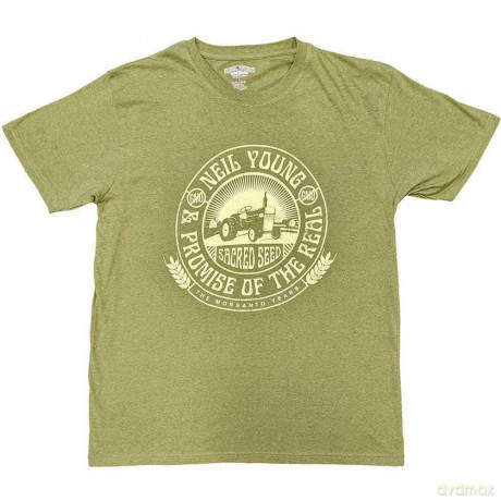 Neil Young: Unisex T-Shirt: Tractor Seal (Green) (XX-Large)