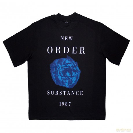 New Order: Unisex Oversized Boxy T-Shirt: Substance 1987 (Black) (Large)