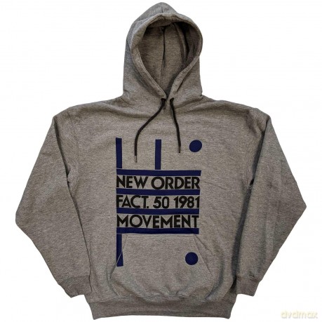 New Order: Unisex Pullover Hoodie: Movement (Grey) (Large)