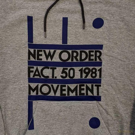 New Order: Unisex Pullover Hoodie: Movement (Grey) (Small)