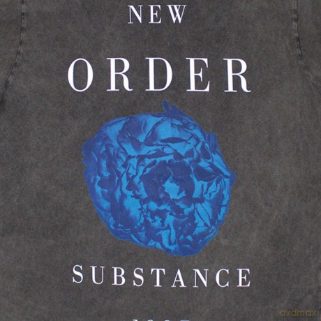 New Order: Unisex Stone Wash T-Shirt: Substance 1987 (Charcoal Grey) (Large)