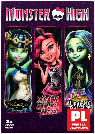 Monster High: Upiorne połączenie / Strach, kamera, akcja! / 13 życzeń  Kolekcja [BOX] [3DVD]