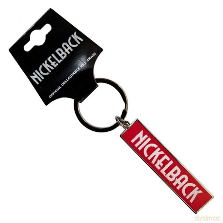 Nickelback: Keychain: White Logo Red