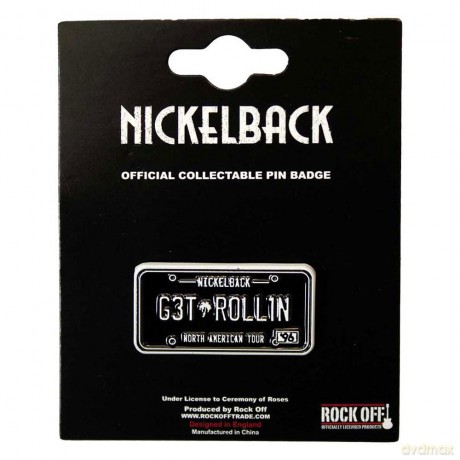 Nickelback: Pin Badge: License Plate