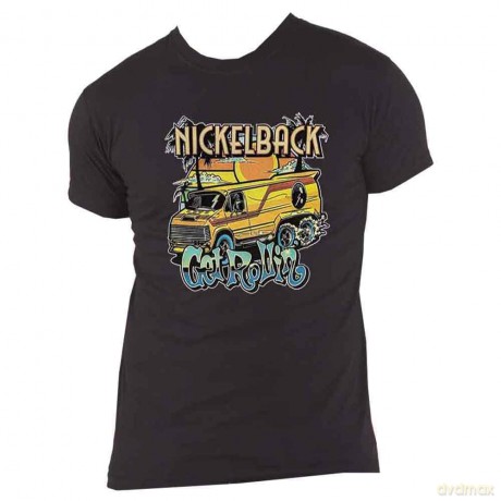 Nickelback: Unisex T-Shirt: Get Rollin' (Black) (Small)