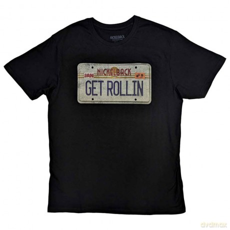 Nickelback: Unisex T-Shirt: License Plate (Black) (XX-Large)