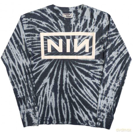 Nine Inch Nails: Unisex Long Sleeve T-Shirt: Logo (Blue) (Wash Collection) (Medium)