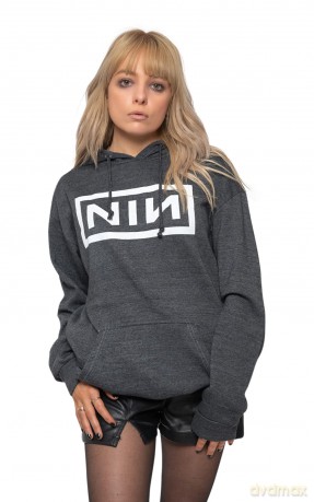 Nine Inch Nails: Unisex Pullover Hoodie: Classic Logo (Charcoal Grey) (Medium)