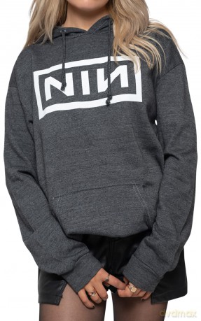 Nine Inch Nails: Unisex Pullover Hoodie: Classic Logo (Charcoal Grey) (XX-Large)