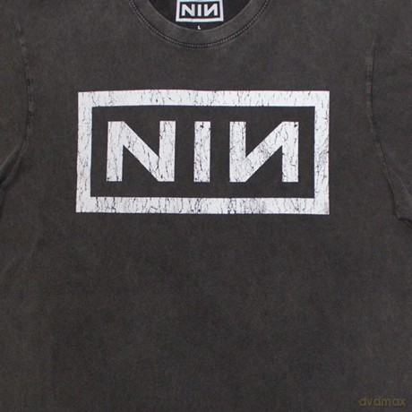Nine Inch Nails: Unisex Stone Wash T-Shirt: Classic Logo (Charcoal Grey) (X-Large)