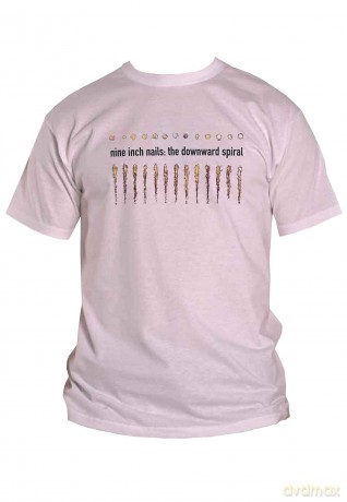 Nine Inch Nails: Unisex T-Shirt: Downward Spiral (White) (Back Print) (Large)