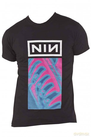 Nine Inch Nails: Unisex T-Shirt: Pretty Hate Machine Neon (Black) (Medium)