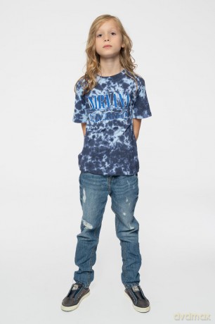 Nirvana: Kids T-Shirt: Nevermind Wavy Logo (Purple) (Wash Collection) (3-4 Years)