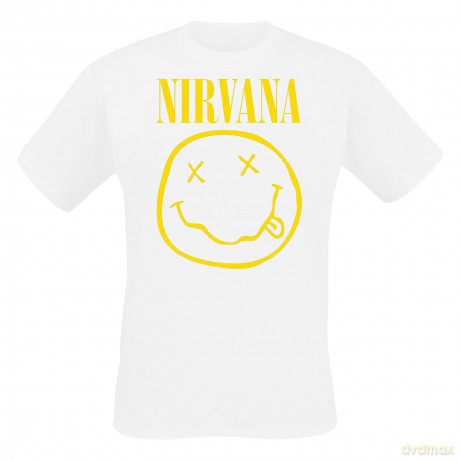 Nirvana: Kids T-Shirt: Yellow Happy Face (Heather Grey) (3-4 Years)