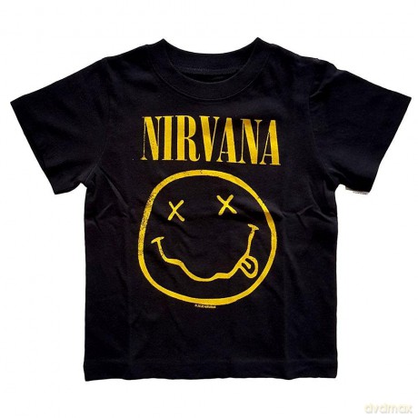 Nirvana: Kids Toddler T-Shirt: Yellow Happy Face (Black) (5 Years)