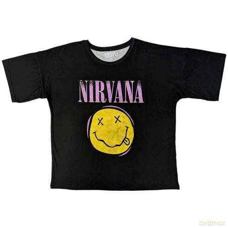 Nirvana: Ladies Pyjamas: Xerox Smile Pink (Black) (X-Large)