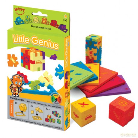 HAPPY Puzzle Genius Cube 6pack [GRA]