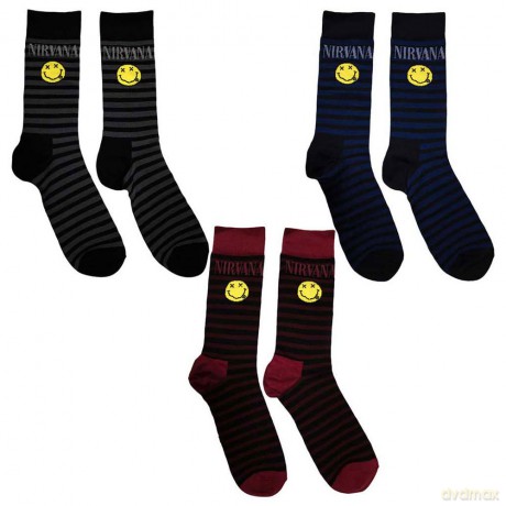 Nirvana: Unisex Ankle Socks Set: Smile Stripes (Multicolour) (UK Size 6 - 11)