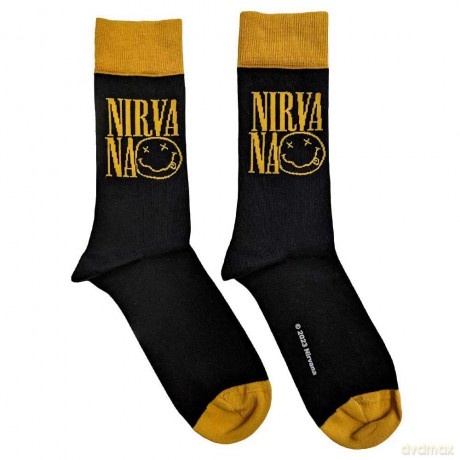 Nirvana: Unisex Ankle Socks: Logo Stacked (Black) (UK Size 7 - 11)